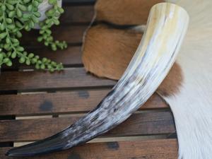 แตรสำหรับดื่มไวกิ้งทำจากธรรมชาติเป็นมิตรต่อสิ่งแวดล้อมดีไซน์รูปสัตว์รูปควาย - Product Image 3