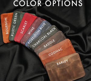 Cartera de Cuero Personalizada, Tarjetero Delgado Hecho a Mano, Regalo con Monograma - Product Image 6