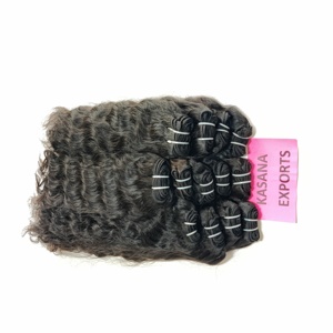 ผมต่อจากผมมนุษย์บริสุทธิ์ของผู้หญิงสีดำ1B ผมลอนหลวมธรรมชาติ100% - Product Image 5