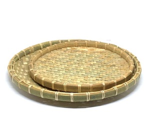 Panier de rangement en bambou multi-usages du Vietnam pour les fruits, le pain et les articles de toilette Organisateur écologique tissé fait à la main avec poignée - Product Image 1