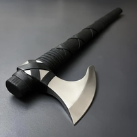 Hache de survie viking en acier damas forgé à la main SCL Industrial, fourreau en cuir de haute qualité, manche en bois de frêne, poids 1,5 kg, hache personnalisée