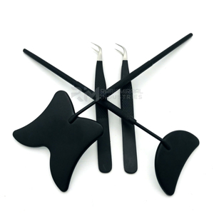 Miroir professionnel OEM en acier inoxydable demi-lune pour cils, couleur personnalisée, style plume, extension de cils faux CC, vente en gros - Product Image 3