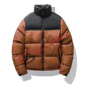 Vente en gros OEM Veste matelassée à col montant pour hommes personnalisée de haute qualité pour l'hiver Logo imprimé Poches Stylish High Street - Product Image 2