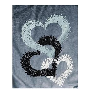 เสื้อยืดแขนสั้นสำหรับผู้หญิงเสื้อเจอร์ซีย์ผ้าฝ้าย100% พิมพ์ลายขนาดใหญ่สำหรับผู้หญิงบังคลาเทศ - Product Image 3