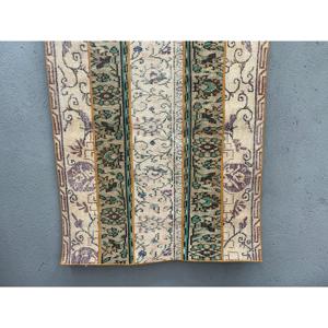 3.4x4.2 ft Small Vintage Turkish Rug, <b>Brown</b> Animal Print <b>Wool</b> Rug - Product Image 1