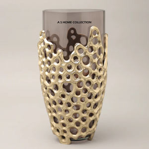 Jarrón de Flores de Aluminio Dorado Nórdico para Decoración de Bodas y Eventos, Centro de Mesa - Product Image 6