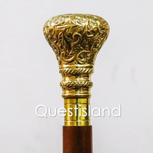 Bâton de marche nautique en laiton CH avec poignée en bois, style vintage, pliable, pour hommes et femmes, bâton de collection - Product Image 6