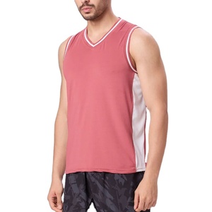 Camisetas de Tirantes Personalizadas para Gimnasio, Ropa de Verano Transpirable, Ecológica, Ligera, Ajustada, Elástica, de Poliéster/Algodón para Hombre - Product Image 1