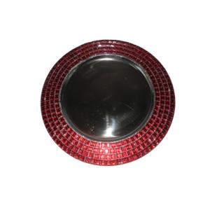 Assiette de chargeur design en acier inoxydable, vaisselle pour événement de mariage Assiette de service arrondie de haute qualité - Product Image 5