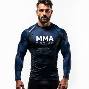 Sublimado Get Custom MMA Rash Guards Obtenga Equipo de Combate personalizado al por mayor para entrenamiento Sesiones de gimnasio y Atlético - Product Image 5