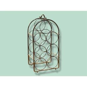 Casier à vin 7 bouteilles en laiton vintage direct d'usine, décor de bar du milieu du siècle - Product Image 5