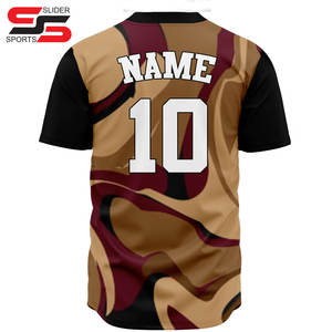 Fait sur mesure vous possédez la conception Sublimation impression numérique cousu Baseball uniforme équipe Jersey - Product Image 2