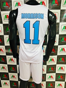 Wholesale Custom Basketball Uniform Jersey <b>Shorts</b> Socks <b>White</b> Sublimation Good Quality Breathable Big Sizes All Sizes Low Price - Product Image 3