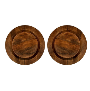 Assiette de charge en bois déjeuner de bureau de mariage réutilisable servant assiette de chargeur en bois de haute qualité meilleure vente - Product Image 6