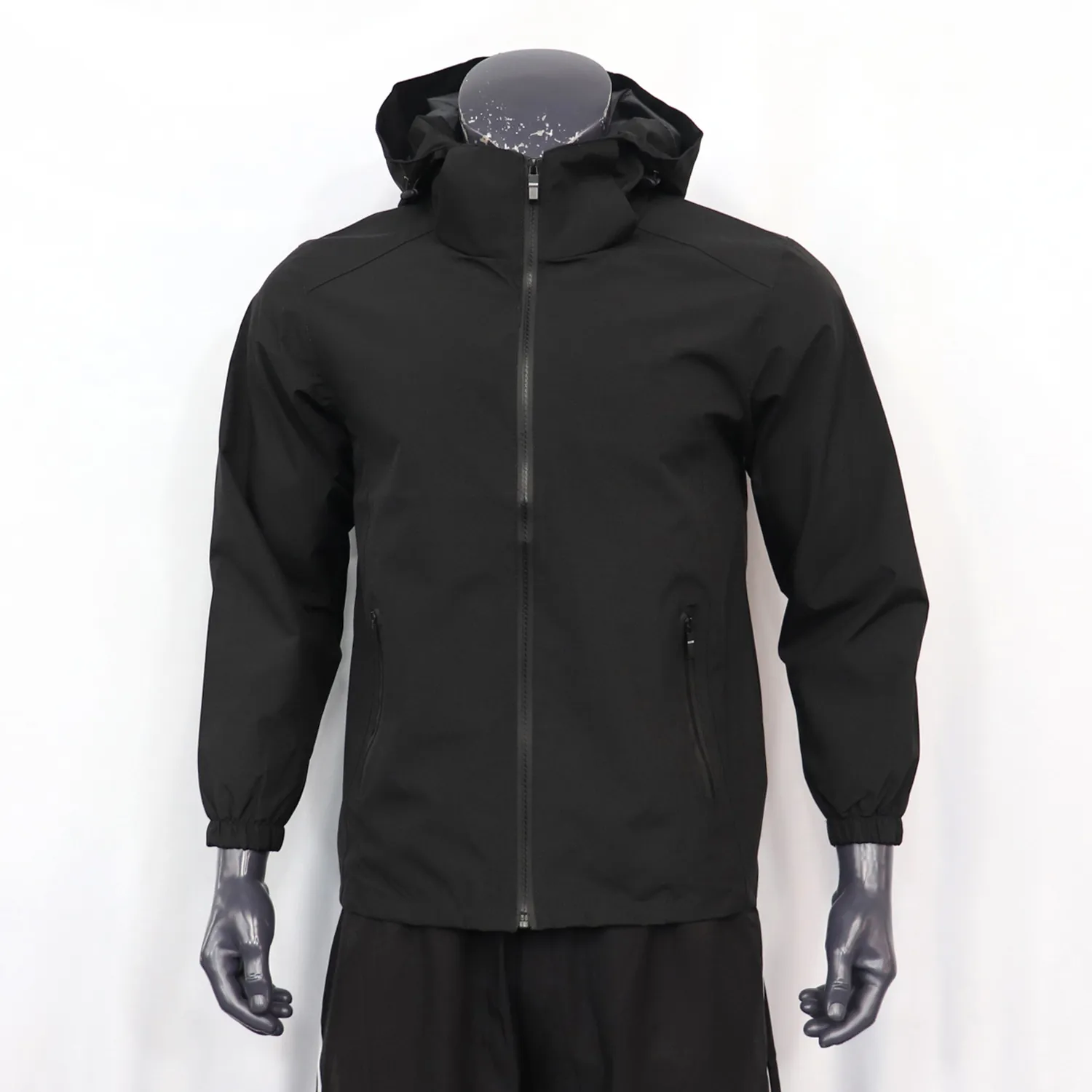 Özel Logo sonbahar Patchwork kapşonlu Mesh nefes açık spor Run rüzgarlık erkek ceketler