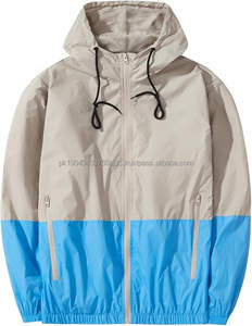 Chaquetas cortavientos ligeras para hombre, chaqueta impermeable con bolsillo y capucha para exteriores - Product Image 1