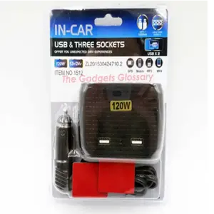 Groothandel Bulkpakket Auto Usb Socket Goedkope Prijs Kwaliteit Bluetooth Connect 3 Socket Type 1512 Auto Socket Usb