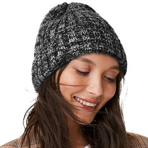 Gorro de invierno Unisex 100% algodón tela común a cuadros/patrón sólido Casual Hip-hop Snap Slouch Bonnet Hat recién llegado - Product Image 1