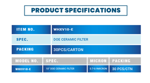 Cartouches filtrantes en céramique à osmose inverse LAN SHAN 0.7-0.9 microns 10 "de longueur pour usage domestique - Product Image 6