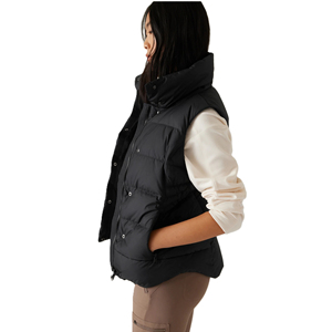 Rembourré femmes gilet bouffant sans manches décontracté mode manteau femmes gilet bouffant vêtements d'hiver avec col haut femmes gilet bouffant - Product Image 1