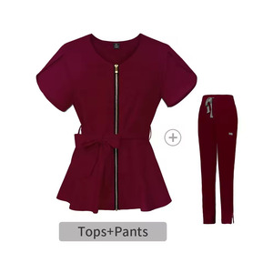 Conjuntos de uniformes de enfermería personalizados de alta calidad para mujer, pantalones superiores elásticos suaves, cómodos uniformes de Hospital, recién llegados, perfectos - Product Image 6