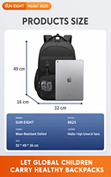 SUN EIGHT Sac à dos scolaire de grande capacité de 19,5 pouces pour les lycéens et les étudiants universitaires, sac à dos léger pour ordinateur portable, modèle 8625