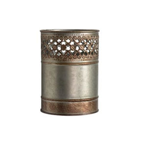 Portavelas votivo de metal en diseño elegante con acabado multicolor, perfecto para bodas y elegante contenedor de velas - Product Image 6