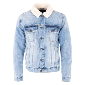 Veste en jean personnalisée pour homme, sans capuche, col rabattu, respirante, de haute qualité, avec lettres imprimées, pour l'hiver - Product Image 1