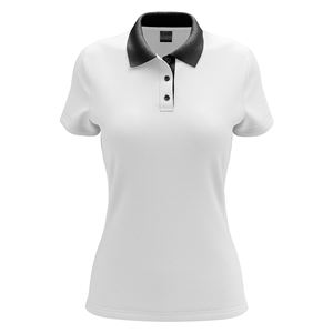 Chemise de golf en coton/fibre de bambou pour femmes de qualité de luxe respirant Anti-rides tissu tricoté à séchage rapide motif solide pour - Product Image 4