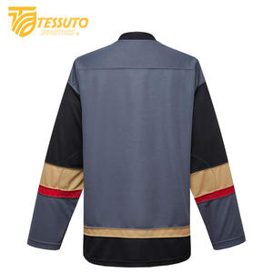 ชุดกีฬาฮ็อกกี้น้ำแข็ง100% โพลีเอสเตอร์น้ำหนักเบาออกแบบโลโก้และชื่อทีมได้ตามต้องการ - Product Image 2