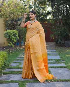 Fournisseur indien vendant Saree en soie d'organza pure et lourde d'articles ethniques de fabricant indien - Product Image 2