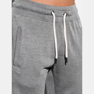 Pantalones cortos de chándal para hombre de 100% algodón con logotipo personalizado, dobladillo crudo, corte rasgado, cintura media, estilo informal, ropa de calle de Hip Hop sólida con cordón - Product Image 4