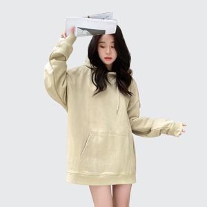 Sudaderas con Capucha de Invierno para Mujer, Estampadas con Serigrafía de Logotipo Personalizado, Estilo Coreano, Holgadas, de Algodón/Poliéster - Product Image 5