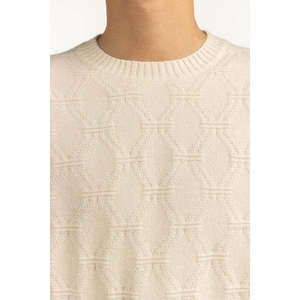 เสื้อสเวตเตอร์ถักแขนยาวทรงปกติสำหรับผู้ชาย รุ่น MN-SWT-WS25-040 ลายปะติดบางๆ พิมพ์ลายโลโก้ เหมาะสำหรับฤดูใบไม้ผลิและฤดูใบไม้ร่วง - Product Image 3