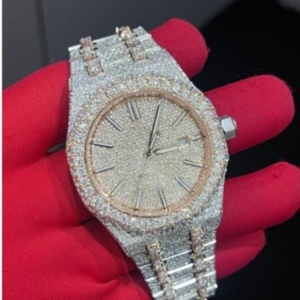 Reloj de Cuarzo para Hombre de Acero Inoxidable de 40 mm con Aspecto de Diamantes, Correa de 20 mm, Regalo de Lujo, Resistente al Agua 30M, Ecológico, Venta al Por Mayor - Product Image 6