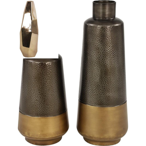 Jarrón de Metal Antiguo en Color Dorado con Diseño Elegante, Perfecto para Bodas y Decoración del Hogar - Product Image 2