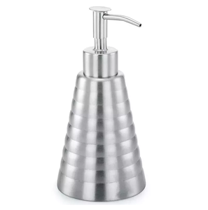 Accessoires de salle de bain faits à la main de conception antique de couleur argentée bouteille de pompe de lavage à la main moderne nouveau distributeur de savon liquide de qualité fraîche - Product Image 2