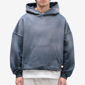 Nouveauté : Sweat-shirts pour hommes en molleton 100% coton 200 g/m², coupe ample, effet délavé vintage, écologiques, qualité supérieure, style streetwear - Product Image 5