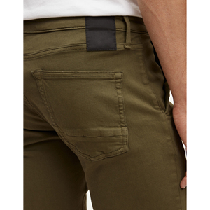 Chinos de mezclilla azul de cintura media de talla grande, Bermudas con patrón transpirable ajustado, pantalones vaqueros teñidos tejidos, servicio OEM - Product Image 6