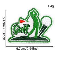 Patchs brodés personnalisables les plus vendus pour le golf, grands patchs sportifs en PVC thermocollants, sequins en forme de cœur pour chapeau