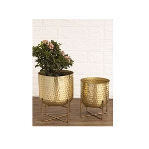 Pots de fleurs en métal de qualité supérieure avec vernis pour la maison et le jardin Pots de fleurs en métal et jardinière avec nickelé pour mariage - Product Image 2
