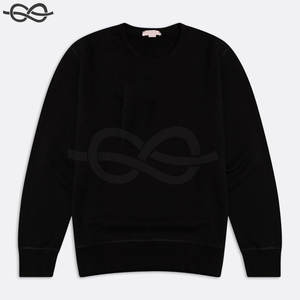 Varsity Sudadera Algodón Orgánico Color Blanco Manga Larga Ribetes Acanalados Ajuste Oversized Venta al por mayor Sudadera Personalizada - Product Image 5