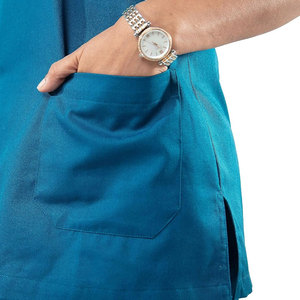 High Quality Short Sleeve Unisex Hospital <b>Scrub</b> Uniform Sets Durable 100% Cotton Canvas Stretch <b>Scrubs</b> with Needle Detection - Product Image 4