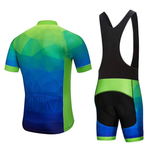 Jersey de ciclismo estampado para hombre, pantalones cortos de ciclismo transpirables de manga corta, pantalones cortos y mallas de secado rápido con pechera de Pakistán - Product Image 2