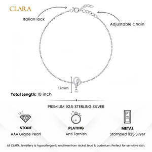 Compre Tobilleras/Payals de Plata 925 100% Auténtica para Mujeres y Niñas, Estilo Lindo, Chapadas en Oro con Material de Oro de 14K y Diamante como Piedra Principal - Product Image 5