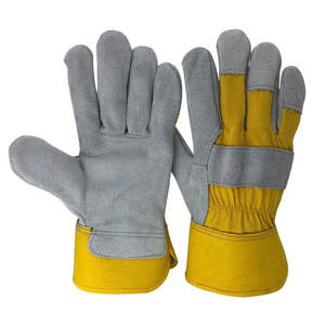 Gants de soudage Gants résistants à la chaleur pour grill Cuir de vachette Paume avec manchette en cuir de vachette Gants de travail de sécurité - Product Image 1