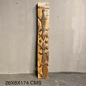 Panel Decorativo de Madera Hecho a Mano con Diseño Ancestral de Naga - Product Image 5