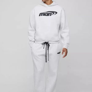 Ropa informal de gran tamaño Boxy para hombre, chándales con capucha, tendencia superior, transpirable, conjunto de chándal personalizado de alta calidad para hombre - Product Image 1