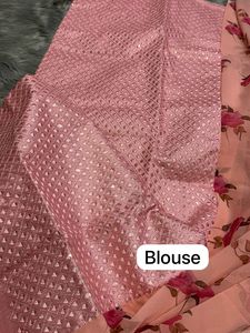 Buena calidad nuevo 2023 diseñador fiesta desgaste Georgette seda Saree con blusa con trabajo impreso Digital compras en línea India - Product Image 5