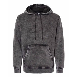 Sudaderas con Capucha Personalizadas OEM con Lavado Ácido para Hombre, de Algodón/Poliéster, Transpirables, Ligeras, con Patrón Liso y Técnica de Teñido Simple - Product Image 1